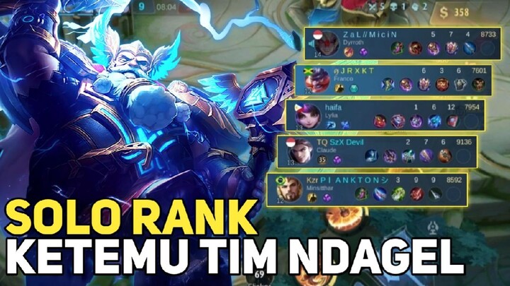 LAGI-LAGI SOLO RANK KETEMU TIM NDAGEL - Mobile Legends