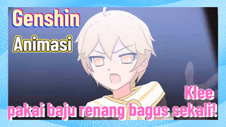 [Genshin, Animasi] Klee pakai baju renang bagus sekali!