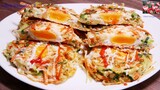 10 Phút làm Món ăn Ngon bổ rẻ cho gia đình với Trứng & Rau Củ - Vegetables eggs cakes by Vanh Khuyen