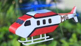 创意纸板直升机，真的可以飞！