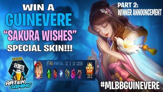 MY GUINEVERE GAMEPLAY PART 2: WINNER OF GUINEVERE "SAKURA WISHES" SKIN ANNOUNCEMENT! MLBB