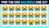 Sad Emoji Odd One Out Emoji Game No 05 | Spot The Odd Emoji One Out | Find The Difference Emoji