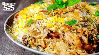 Món ăn đường phố - cơm trộn truyền thống của Ấn Độ Cơm BIRYANI | Discovery 555