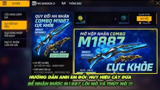 Free Fire | Hướng dẫn anh em kiếm đổi huy hiệu cây dừa  để nhận m1887 Lôi nộ và Thủy nộ