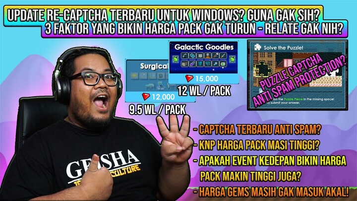 UPDATE CAPTCHA BARU & KENAPA HARGA PACK MASIH TINGGI #CBR | GROWTOPIA INDONESIA