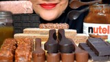 ASMR CHOCOLLATE CANDY BARS nutella,beng beng,coklat sendok,coklat batangan, tanggo,es cream.