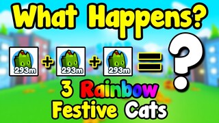 What Happens When You Fuse 3 Rainbow Festive Cat in Pet Simulator X