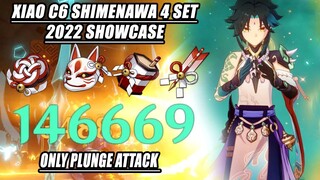 Xiao C6 Shimenawa 4 Set Only Plunge Attack DMG Showcase - Floor 12 2022 & Open World