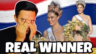 ATEBANG REACTION | MISS UNIVERSE THAILAND 2021 Q AND A AND CROWNING MOMENT ANCHILEE SCOTT-KEMMIS