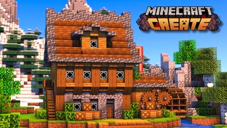 I Built A Starter House In Minecraft Create Mod!