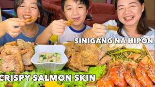 CRISPY SALMON SKIN & SINIGANG NA HIPON | collab with @Abe Chan