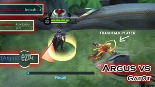 Argus Vader vs GATOT trashtalk player