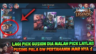 LAGI PAKE GUSION KETEMU PUBLIC PICK LAYLA ! PUSING PERTAHANIN MMR :( - Mobile Legends