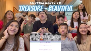 COUSINS REACT TO TREASURE - BEAUTIFUL LYRICS [FULL VER.]