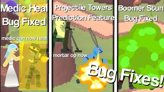 TDS Bug Fixes and Bugs for Towers! (And Some Enemies) - Tower Defense Simulator