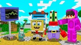 SPONGEBOB And FRIENDS Save Us From Evil PLANKTON In Minecraft!!