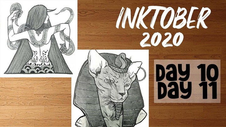 Inktober 2020 | Witchtober Day 10 & 11: Tattoos & Sphynx Cat