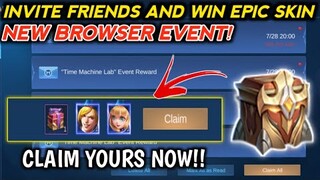 NEW BROWSER EVENT! INVITE FRIENDS AND WIN EPIC SKIN AND MORE! MOBILE LEGENDS