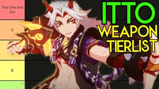 Arataki Itto Best Weapons Tierlist By Weapon Refine | The Clublist | Genshin Impact