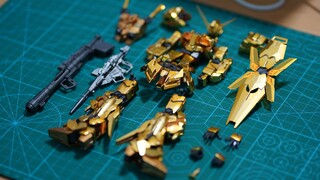 【二刀流素组】拼的第一只独角兽！基地限定 RG独角兽高达 黄金电镀GOLD COATING