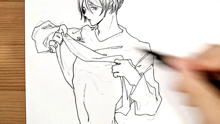 [Painting] Practicing How To Draw Clothes Detailedly