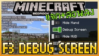 แจก+สอนลง F3 Debug Screen Addon สำหรับ Minecraft PE แบบใน PC