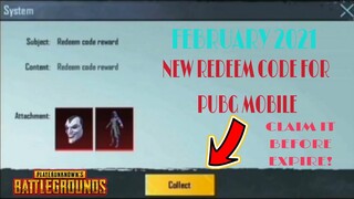 PUBG MOBILE New Redeem Code | Redeem Code For February 2021