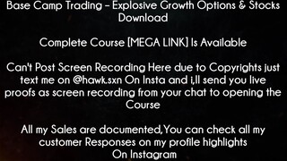 Base Camp Trading Course Explosive Growth Options & Stocks Download