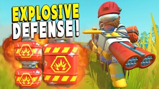 Defending the Base With EXPLOSIVES - Scrap Mechanic Survival - Early Access