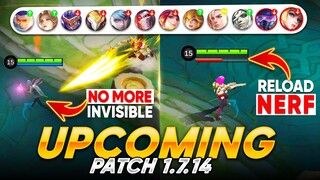 UPCOMING UPDATE | RELOAD NERF BEATRIX | NO MORE INVISIBLE NATALIA | JULAIN NERF | PATCH NOTE 1.7.14