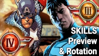 Captain America T4 & Punisher T3 | SKILLS Preview and Rotations | Marvel Future Fight