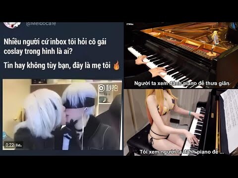 Meme Anime Hài Hước #113 Đánh Piano Mlem Quá