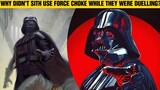 Why Didn't Sith Use Force Choke During Lightsaber Combat?