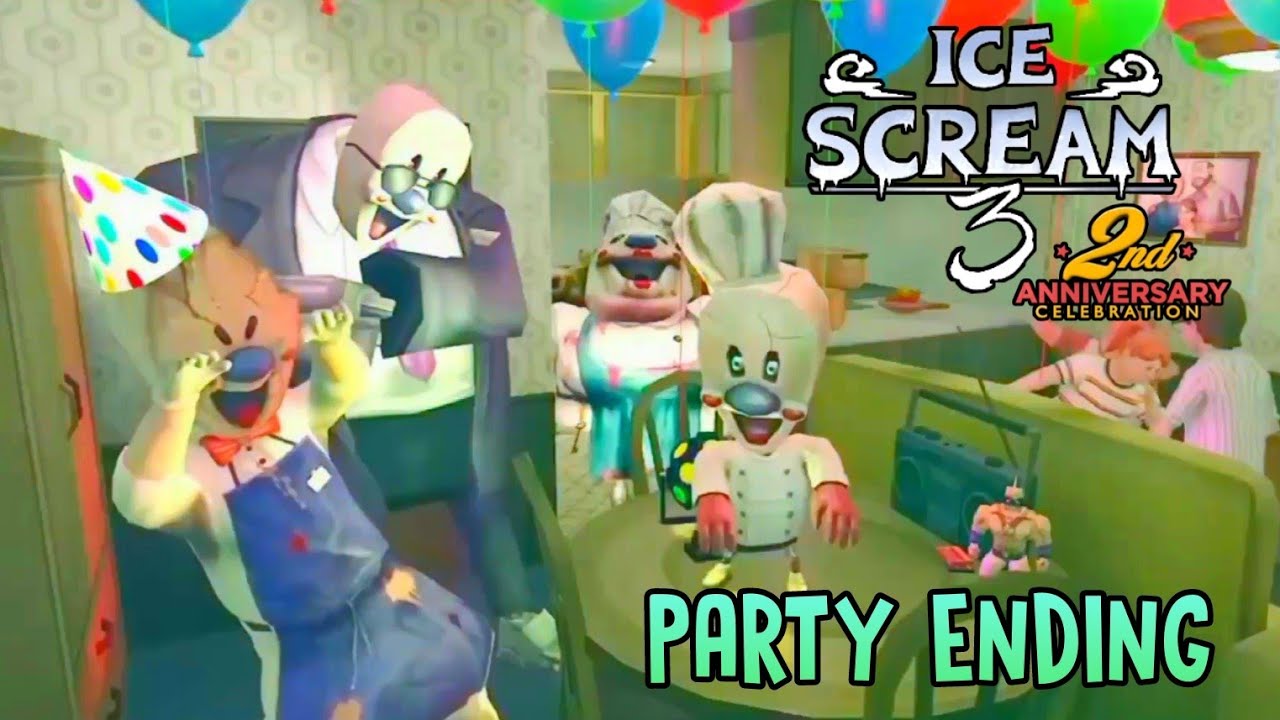 ICE SCREAM 3 ANNIVERSARY MOD 🥳, New PARTY ENDING