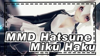 [MMD Hatsune Miku]Haku dengan gaun anggun hitam&putih