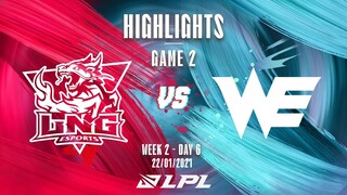 [Highlights] LNG vs. WE - Game 2 | Tuần 2 Ngày 6 | LPL Mùa Xuân 2022