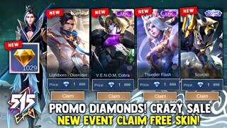 PROMO DIAMONDS EVENT IS BACK! ANOTHER FREE SKIN AGAIN AND REWARDS! NEW EVENT | MOBILE LEGENDS 2022