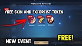 FREE! CLAIM EXCORCIST TOKEN REWARDS AND SKIN! FREE SKIN! NEW EVENT 2022 | MOBILE LEGENDS