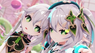 [Genshin Impact MMD]🥰Double🌿🌿, dễ thương gấp đôi~💚—thả kẹo pop[Naxida]