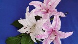 The method of making lilies with toilet paper is simple and beautiful, the flowers are like deer and