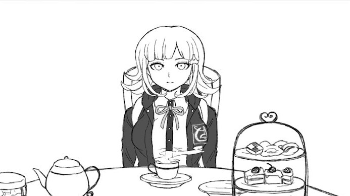 [Danganronpa: Animasi Tulisan Tangan] Pertemuan minum teh tertentu [Komaede Center]