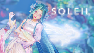 【云裳羽衣MMD】月下珠泪 × Soleil | 鲛女对月哭，泪化眼中珠|塞壬的悲歌|水下渲染|同这世界共鸣着 就算连光芒都已经失去 也请再次温柔地将我们照耀|