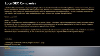 Local SEO Companies