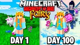 I Survived 100 Days as a FAIRY in Hardcore Minecraft