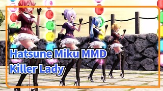 [Hatsune Miku MMD] Killer Lady trong chiếc váy nhỏ sáng (Miku, Haku, Teto, Rin)