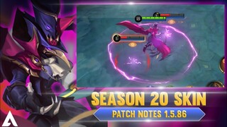 PATCH NOTES 1.5.86 UPDATED | KAJA SEASON 20 SKIN | FRANCO SKIN | MATHILDA SKIN | MOBILE LEGENDS