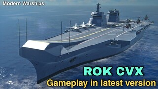 Modern Warships: ROK CVX gameplay in latest version.  online match.