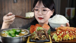 집밥 땡기는날🍚 뜨끈한밥에 된장찌개 불고기 계란말이 스팸 김치까지! 한식먹방 KOREAN FOOD MUKBANG | EATING SOUNDS