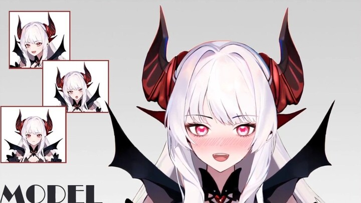 【Free live2d model】Super cute little devil (updated lip shape and button expressions)