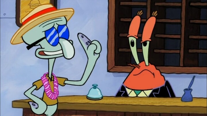 Squidward: Kita gunakan saja versi pertama.